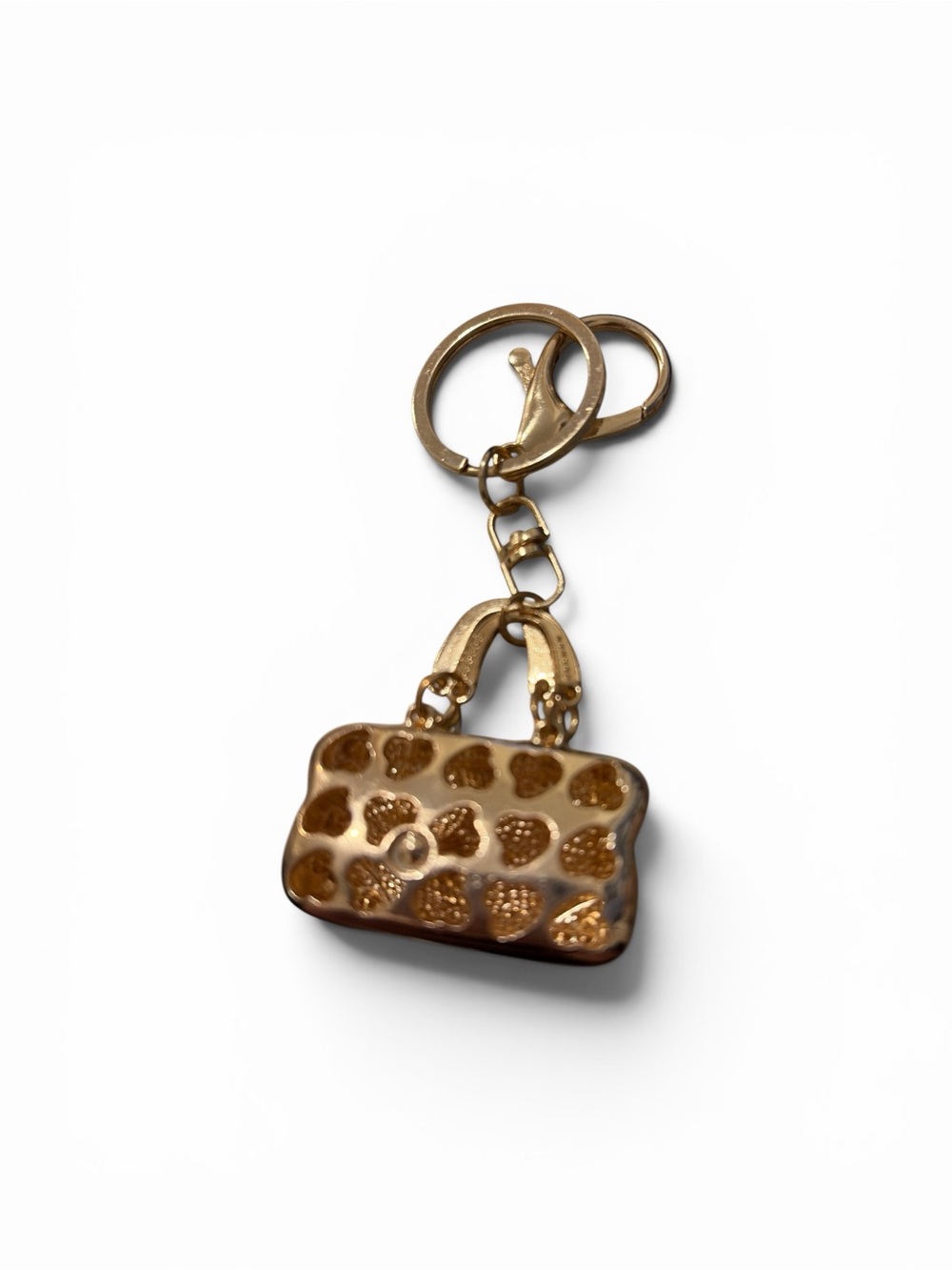 Gold & Blue Purse Keychain Charm - Picture 2 of 2